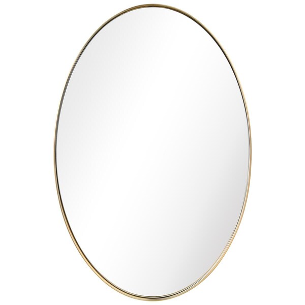 Solid Storage Supplies Ultra Brushed Gold Stainless Steel Oval Wall Mirror SO2960935 - main